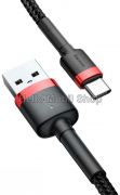 Baseus C-Type / USB adatkábel, fekete / piros, 2m