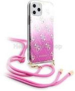 Apple Iphone 11 Guess telefontok rózsaszín fűzővel