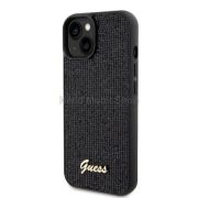 Apple Iphone 15 Guess  csillogs telefontok, fekete