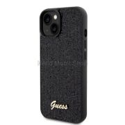 Apple Iphone 15 Guess  csillogs telefontok, fekete