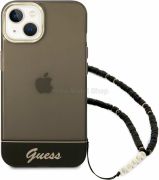 Apple Iphone 14 GUESS fekete tok, fekete csuklópánttal
