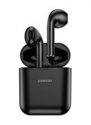Joyroom JR-T03S vezeték nélküli bluetooth fülhallgató, fekete, fekete szilikon tokkal