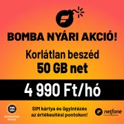 Netfone Netfone Lakossági Korlátlan beszélgetés, 50GB internet előfizetéssel