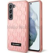 Samsung Galaxy S23 Karl Lagerfeld 3D logó mintás hátlap, rózsaszín